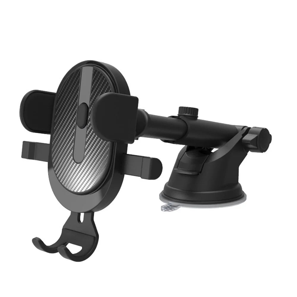 Car Windshield Dashboard Suction Cup Mount Telescopic Gravity Auto Clamp Phone Holder Stand - Black - 1