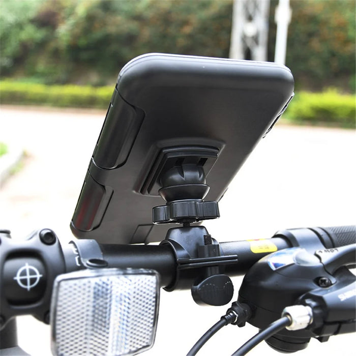 Electric Bicycle Bike Handlebar Mount Waterproof Phone Case Holder Stand - 3