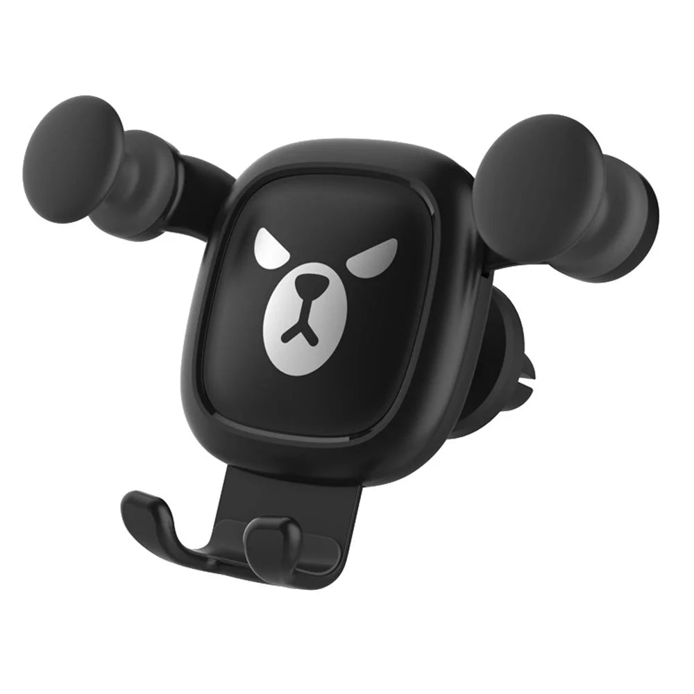 Creative Cartoon Style Car Mobile Phone Holder Air Vent Phone Mount for Universal Car - Cool Bear - 1