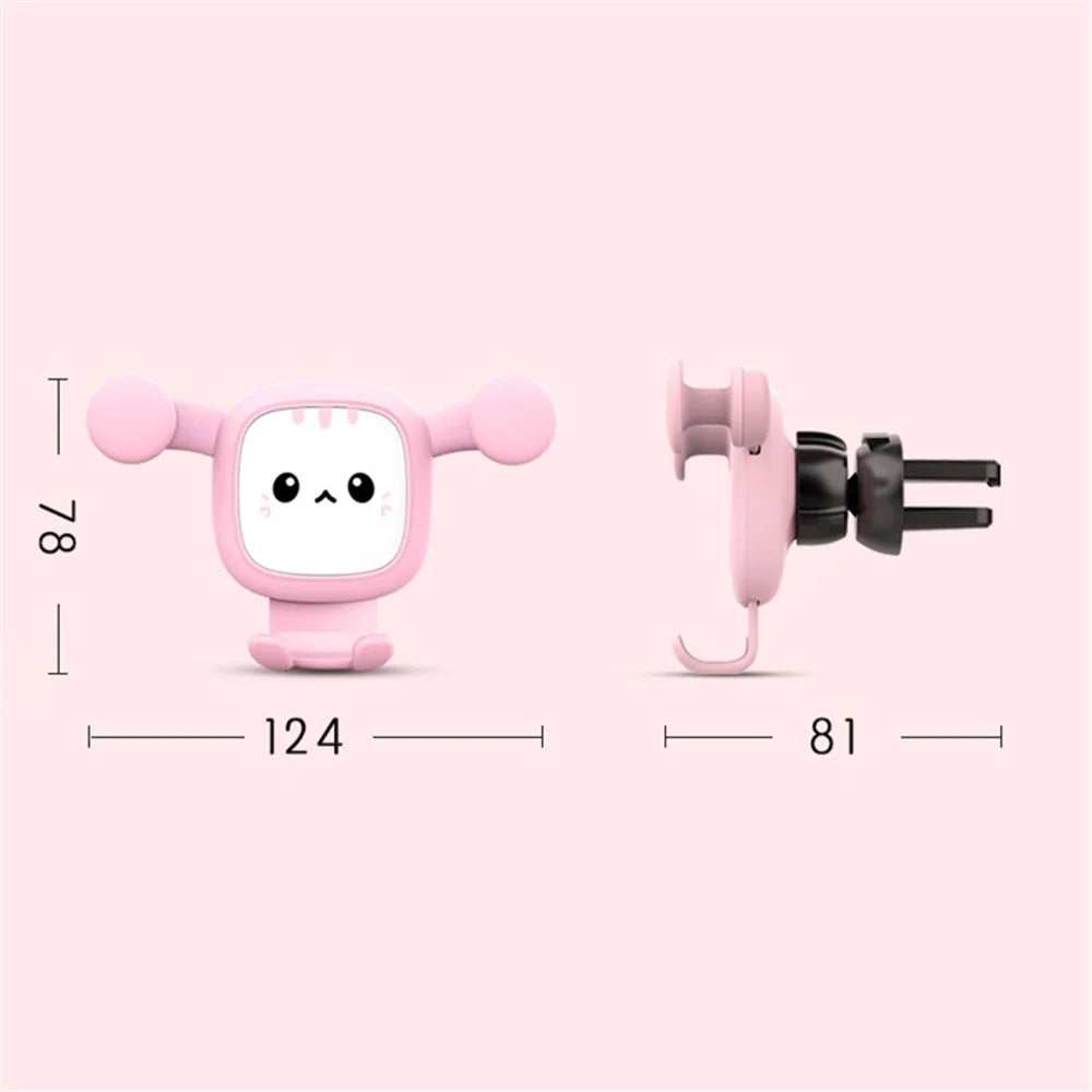 Creative Cartoon Style Car Mobile Phone Holder Air Vent Phone Mount for Universal Car - Cool Bear - 6