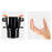 SB-1077 Car Vehicle Dual Cup Holder Water Bottle Drink Rack - Carbon Fiber Black/Silver Edge - 7