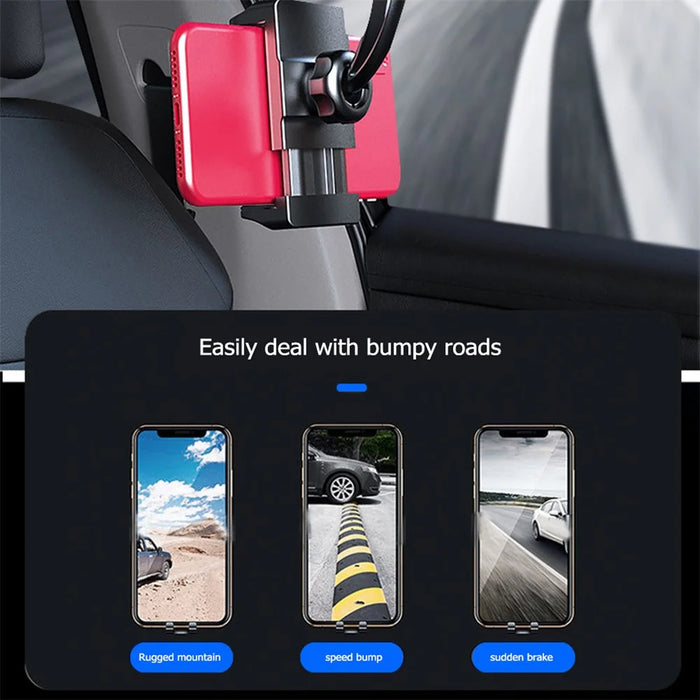 HD-98 Car Rearview Mirror Mount Rotatable Mobile Phone Holder Bracket - 4