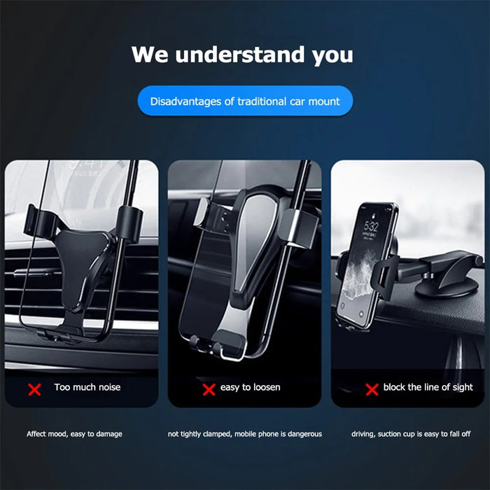 HD-98 Car Rearview Mirror Mount Rotatable Mobile Phone Holder Bracket - 5