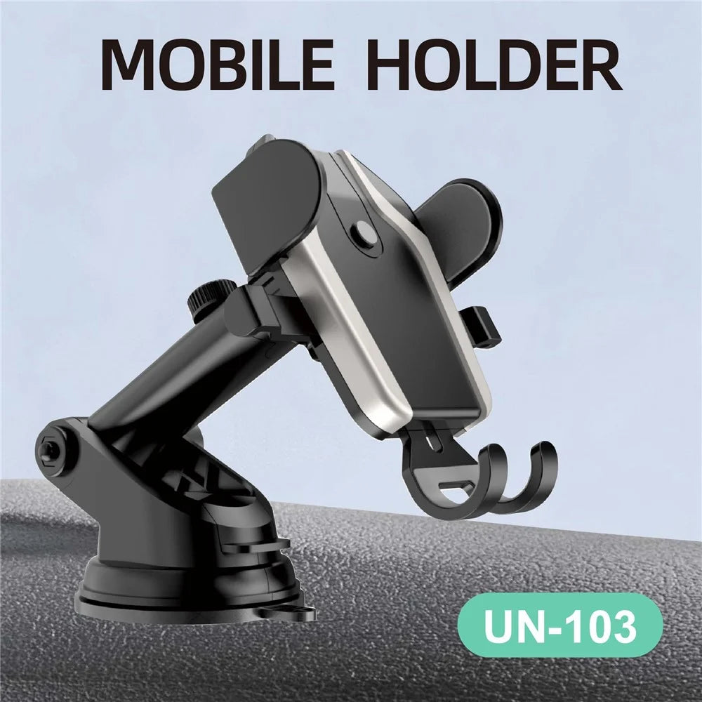 UN-103 360 Degree Rotation Car Dashboard Suction Cup Base Phone Holder Bracket - 3