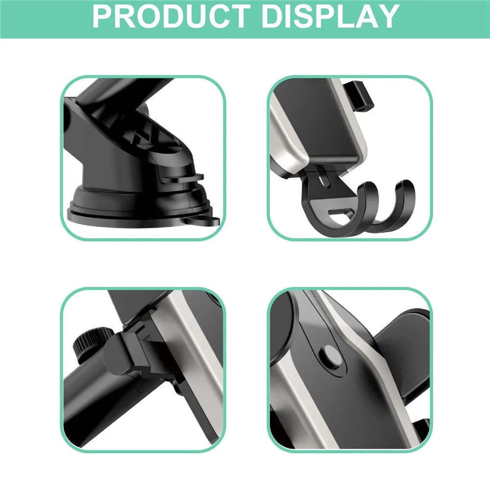 UN-103 360 Degree Rotation Car Dashboard Suction Cup Base Phone Holder Bracket - 4