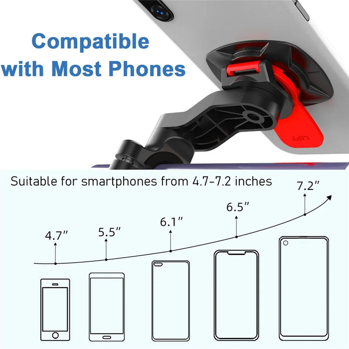 360 Degrees Rotatable Motorcycle Bike Handlebar Mount Phone Holder Detachable Bicycle Cellphone GPS Bracket - 2