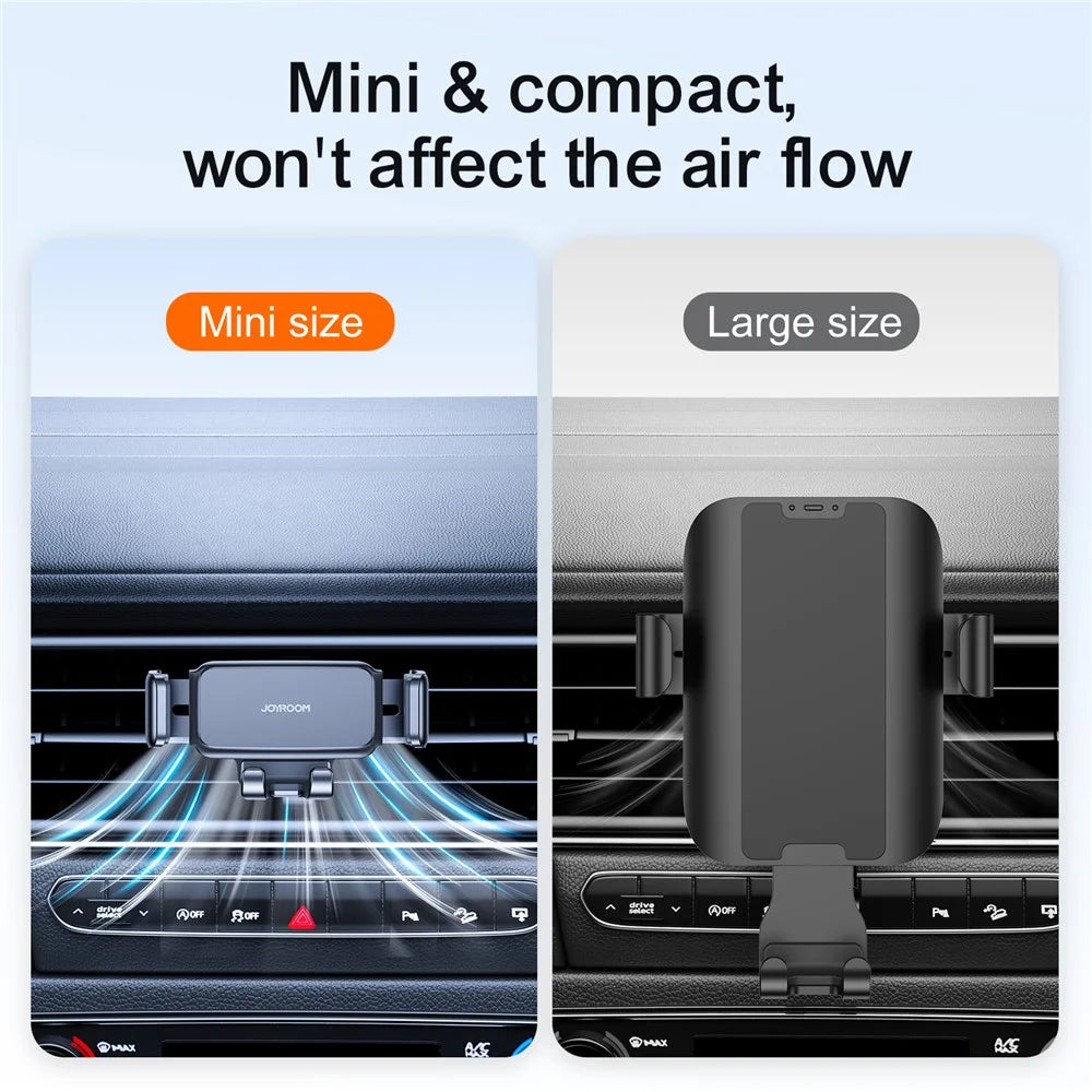 JOYROOM JR-ZS283 Heave Duty Car Phone Mount Strong Clasp 360 Degree Rotation Air Vent Phone Holder - Black - 4