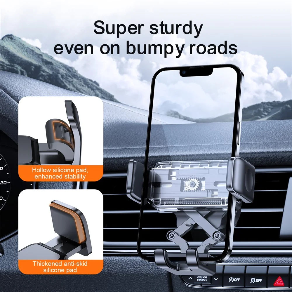JOYROOM JR-ZS283 Heave Duty Car Phone Mount Strong Clasp 360 Degree Rotation Air Vent Phone Holder - Black - 7