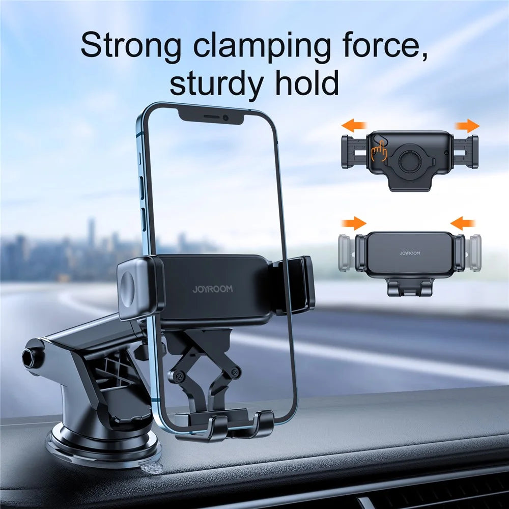 JOYROOM JR-ZS283 Universal Phone Holder 360 Degree Rotation Car Dashboard Mount Phone Bracket Stand - Black - 2