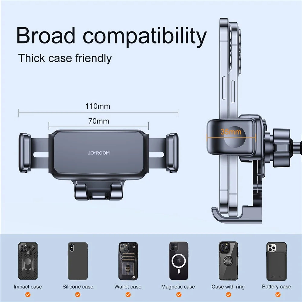 JOYROOM JR-ZS283 Universal Phone Holder 360 Degree Rotation Car Dashboard Mount Phone Bracket Stand - Black - 5