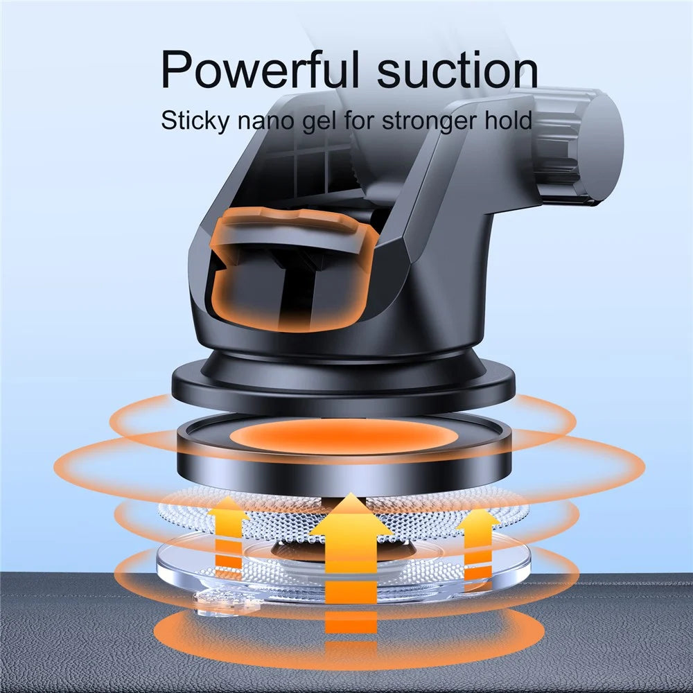 JOYROOM JR-ZS283 Universal Phone Holder 360 Degree Rotation Car Dashboard Mount Phone Bracket Stand - Black - 6