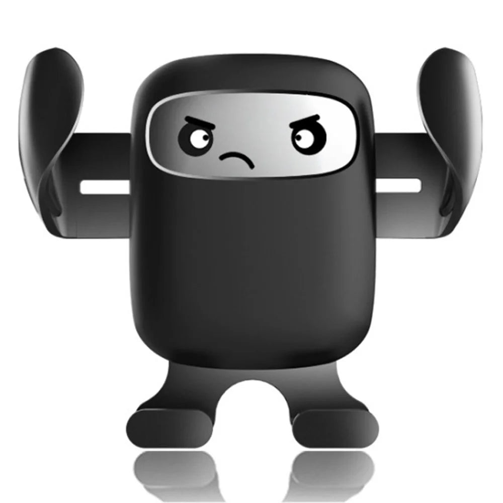 F2 Cartoon Design Car Air Outlet Mount Rotatable Gravity Phone Holder Stand Bracket - Angry - 1
