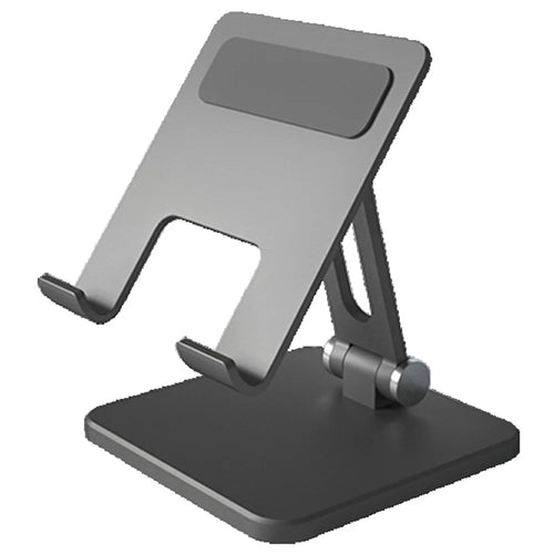 MT-133 Aluminum Alloy Adjustable Phone Stand Desktop Anti-slip Folding Cell Phone Holder for iPhone/Huawei/Samsung - Grey - 1