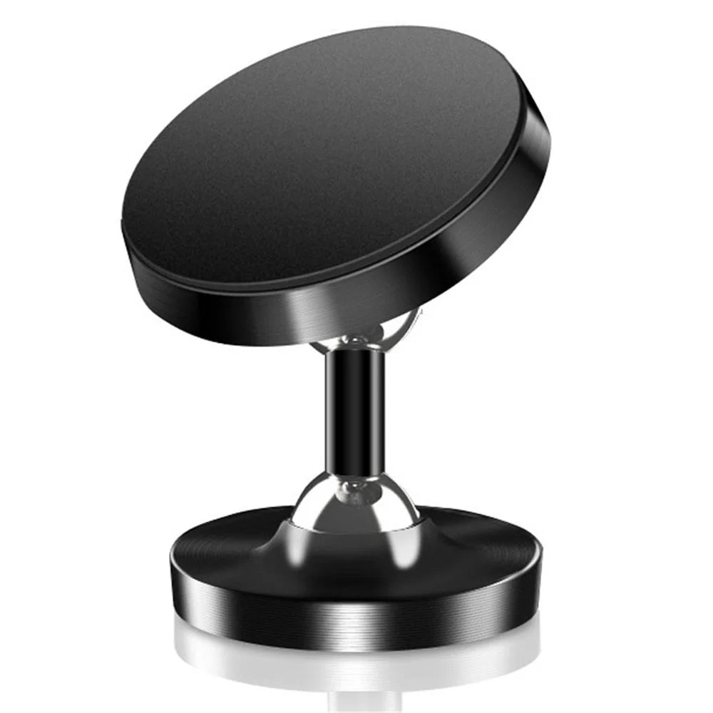 DW-55 Frosted Magnetic Car Dashboard Phone Holder Stand 360 Degrees Rotating Metal Phone Bracket - Black - 2