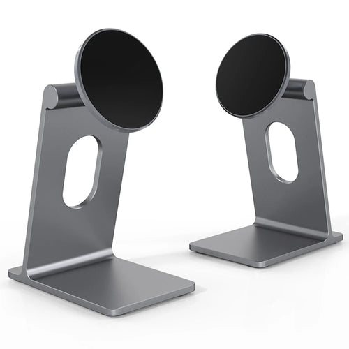 R-JUST SJ18 Universal Aluminium Alloy Desktop Phone Stand Holder Magnetic Tablet Phone Bracket - Grey - 1