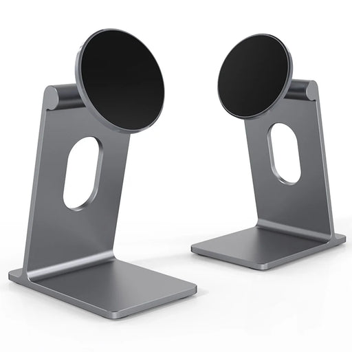 R-JUST SJ18 Universal Aluminium Alloy Desktop Phone Stand Holder Magnetic Tablet Phone Bracket - Grey - 1