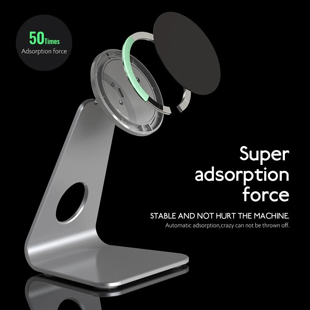 R-JUST SJ19 L-shaped Adjustable Aluminium Alloy Magnetic Stand Tablet Phone Holder Bracket - Grey - 5