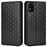 For ZTE Blade A31 Scratch-resistant Imprinted Pattern Cell Phone Case PU Leather + TPU Phone Cover - Black - 1