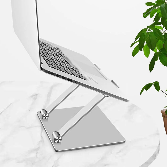 L301 Aluminum Alloy Foldable Computer Stand Laptop Stand Riser Holder Notebook Stand - Silver - 2