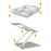 L301 Aluminum Alloy Foldable Computer Stand Laptop Stand Riser Holder Notebook Stand - Silver - 3