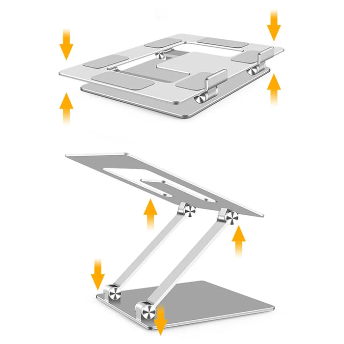 L301 Aluminum Alloy Foldable Computer Stand Laptop Stand Riser Holder Notebook Stand - Silver - 3