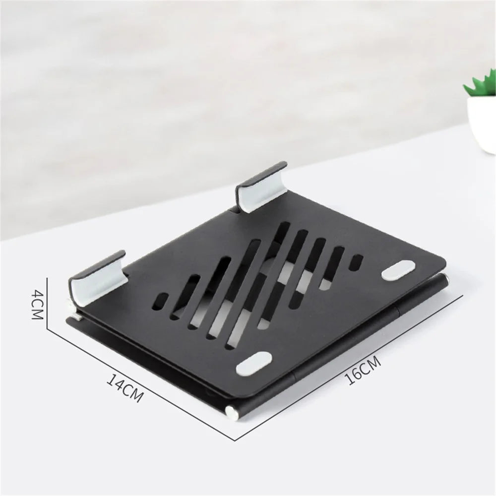 A37 Laptop Stand Metal Ergonomic Foldable Computer Stand Riser Holder Notebook Stand - Black - 7