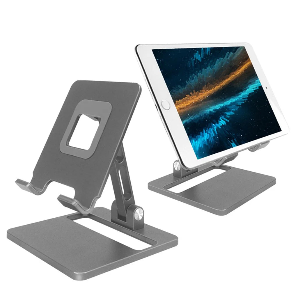 J002 Aluminum Alloy Foldable Tablet Stand Laptop Phone Stand Riser Holder Notebook Stand - Grey - 1