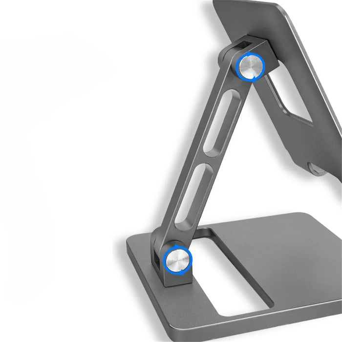 J002 Aluminum Alloy Foldable Tablet Stand Laptop Phone Stand Riser Holder Notebook Stand - Grey - 5