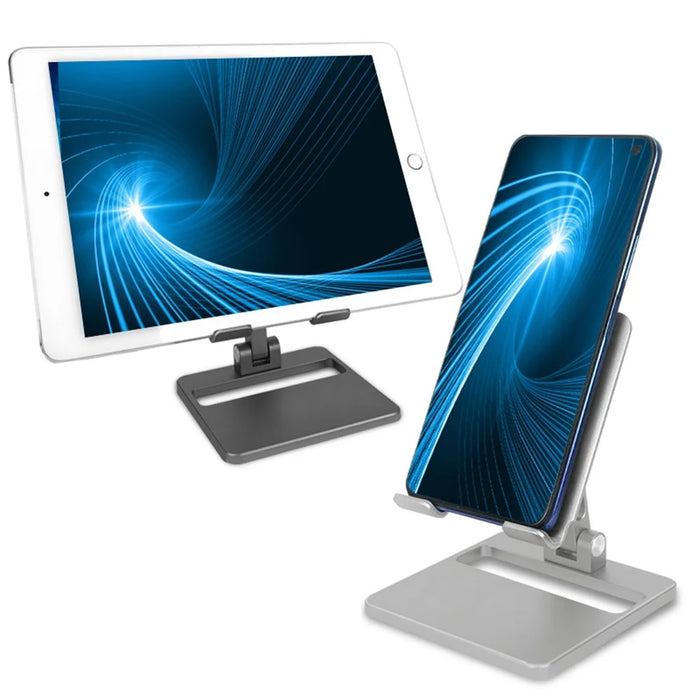 J002 Aluminum Alloy Foldable Tablet Stand Laptop Phone Stand Riser Holder Notebook Stand - Grey - 6