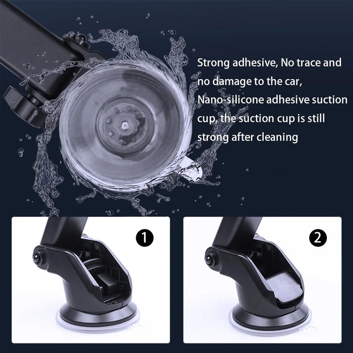 D-31 Stretchable Dashboard Cell Phone Bracket Suction Car Mount Phone Holder for Universal Vehicles - 6