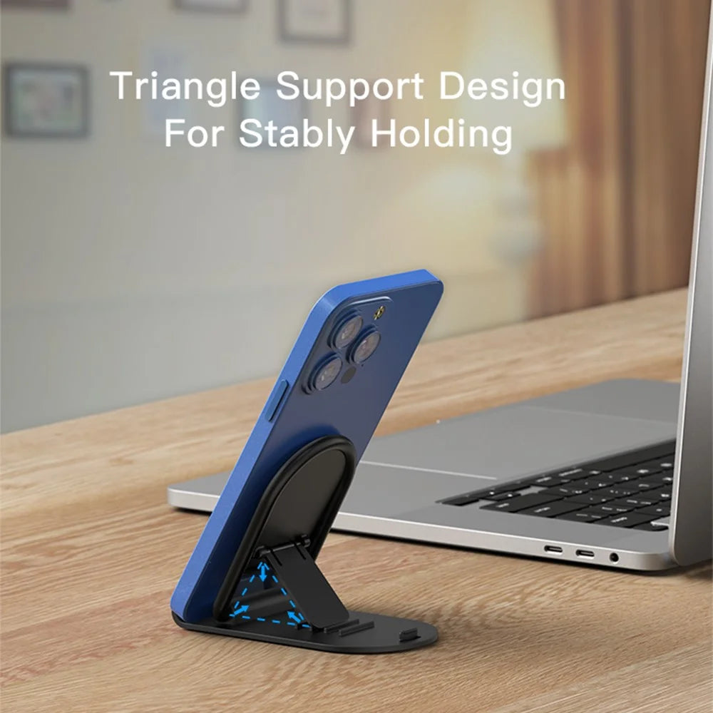 YESIDO C141 Folding Hands-free Phone Holder 4 Angles Adjustable Anti-slip Desktop Stand - Black - 2