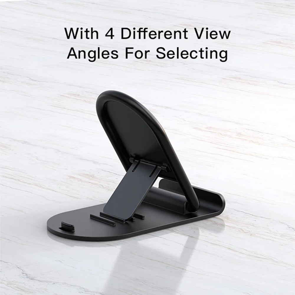 YESIDO C141 Folding Hands-free Phone Holder 4 Angles Adjustable Anti-slip Desktop Stand - Black - 3