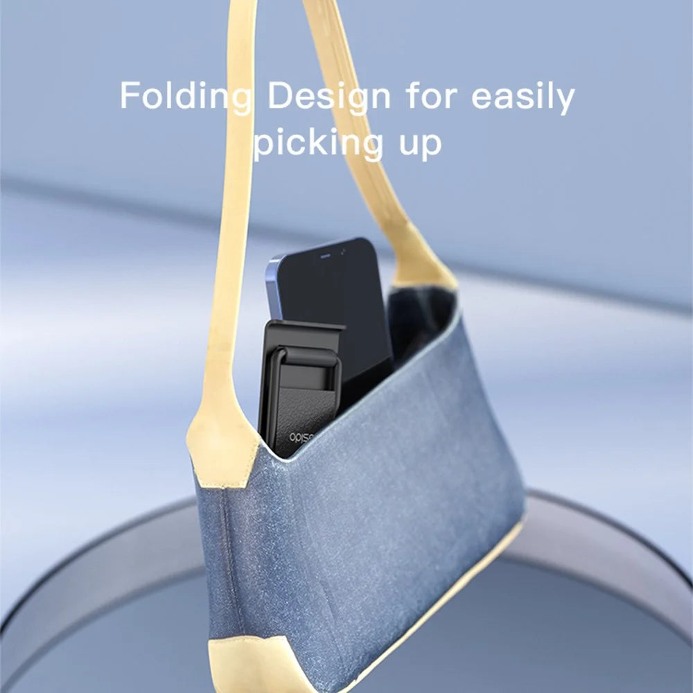 YESIDO C141 Folding Hands-free Phone Holder 4 Angles Adjustable Anti-slip Desktop Stand - Black - 4
