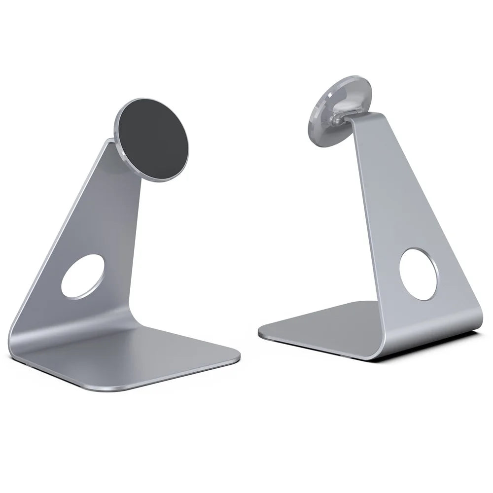 R-JUST PB01-13 Aluminum Alloy Desktop Magnetic Stand L-shaped Non-slip Bracket for iPad iPhone 12/13 - Black - 2