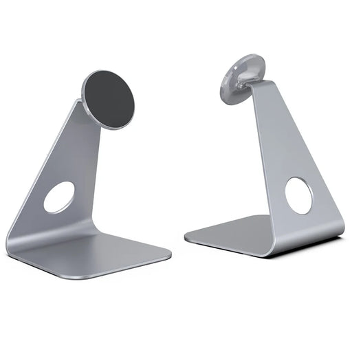 R-JUST PB01-13 Aluminum Alloy Desktop Magnetic Stand L-shaped Non-slip Bracket for iPad iPhone 12/13 - Black - 2