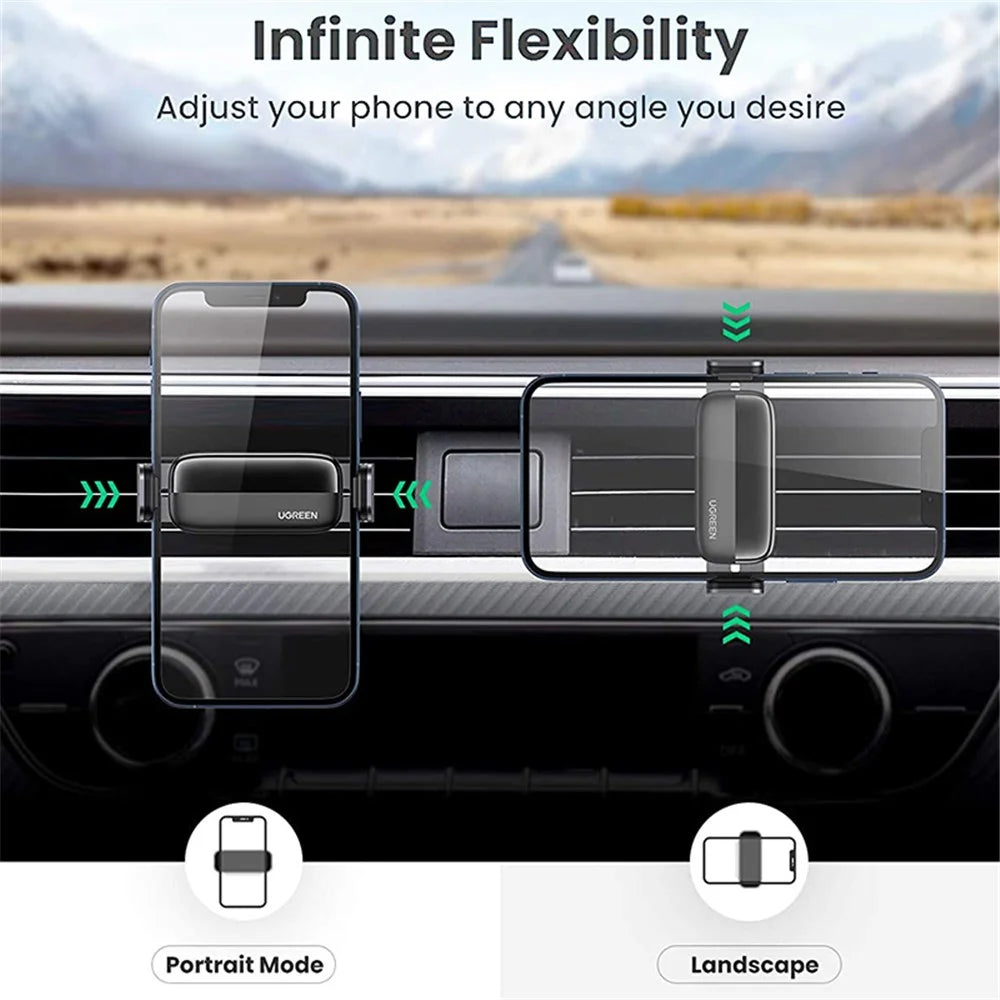 UGREEN Car Air Vent Clip Phone Support for iPhone 13 Pro Max Samsung Galaxy S21 Ultra Universal Mobile Phone Holder Stand - 2