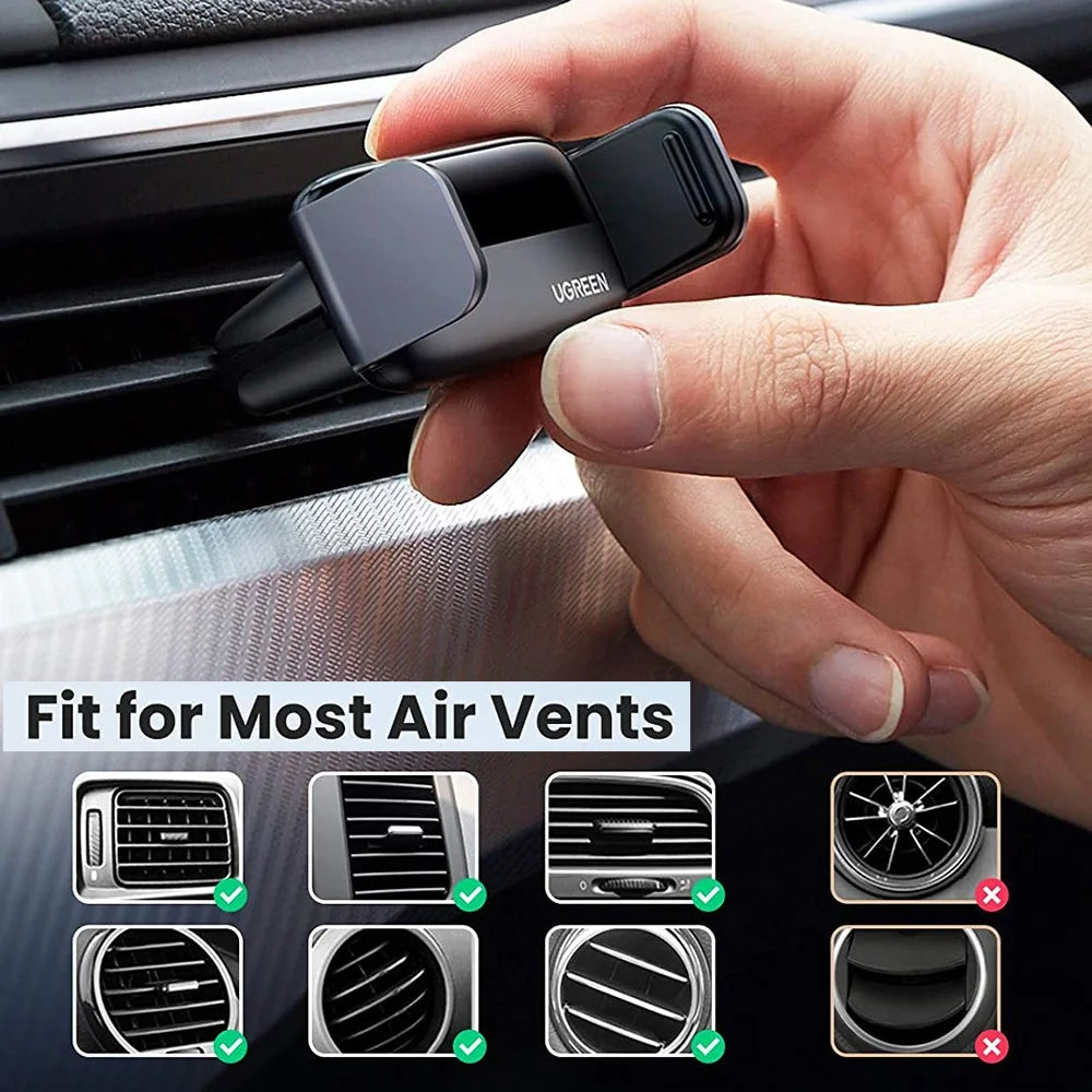 UGREEN Car Air Vent Clip Phone Support for iPhone 13 Pro Max Samsung Galaxy S21 Ultra Universal Mobile Phone Holder Stand - 5