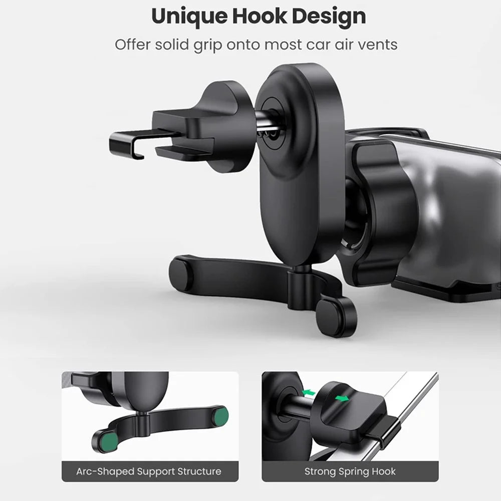 UGREEN For iPhone 13 Pro Max Samsung Galaxy S21 Ultra S20 FE S10 Universal Car Air Vent Mount 360 Degree Rotating Gravity Auto Clamping Phone Holder Bracket - 5