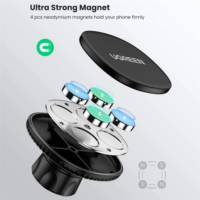 UGREEN N52 Magnetic Dashboard Phone Holder for iPhone Samsung Huawei 360 Degree Adjustable Stand - 3