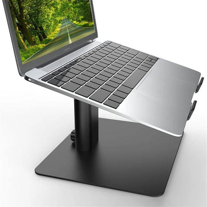E8A Adjustable Desktop Laptop Stand Aluminum Alloy 11-17.3 inch Notebook Cooling Riser - Black - 3