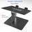 E8A Adjustable Desktop Laptop Stand Aluminum Alloy 11-17.3 inch Notebook Cooling Riser - Black - 4