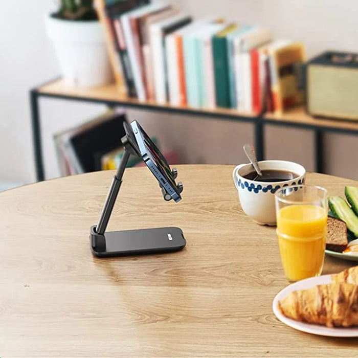UGREEN 20435 Folding Desk Phone Stand Adjustable Phone Holder for Live Steaming Hands-Free Video Compatible with iPhone 13 Pro Max Galaxy S21 Ultra / S20 FE - Black - 7