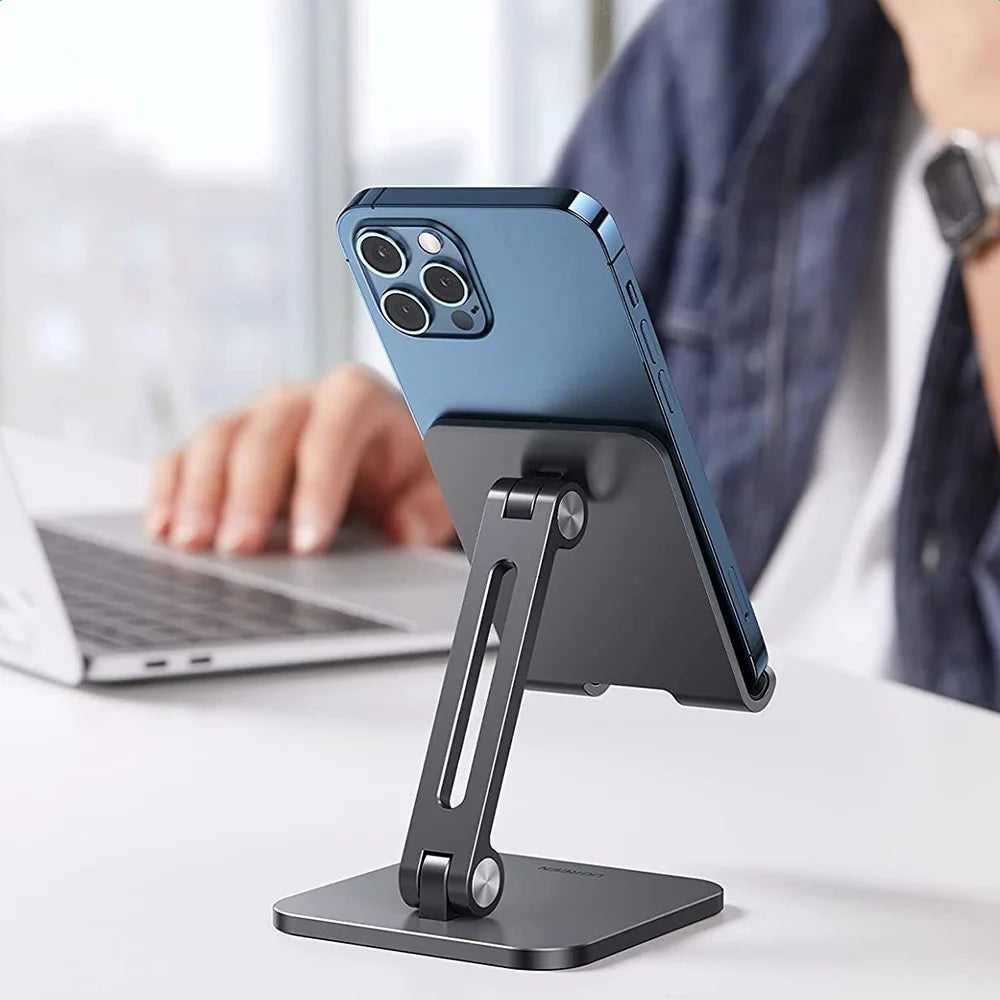 UGREEN 40392 Aluminum Foldable Desk Phone Stand Non-Slip Adjustable Tablet Holder for iPhone 13 Pro Max/Galaxy S21 S20/Huawei P30 Pro/P20/Redmi Note10 - 7