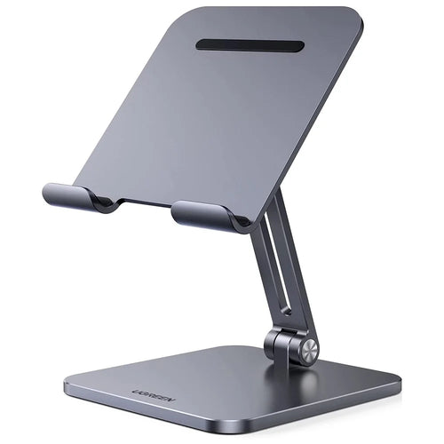 UGREEN 40393 Aluminum Folding Desk Tablet Stand for iPad Pro/Mini/Air/iPhone 13 Pro Max/Galaxy Tab A7/MatePad Non-Slip Adjustable Tablet PC Holder - 1