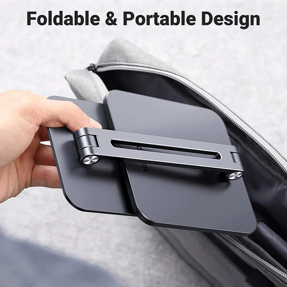 UGREEN 40393 Aluminum Folding Desk Tablet Stand for iPad Pro/Mini/Air/iPhone 13 Pro Max/Galaxy Tab A7/MatePad Non-Slip Adjustable Tablet PC Holder - 4