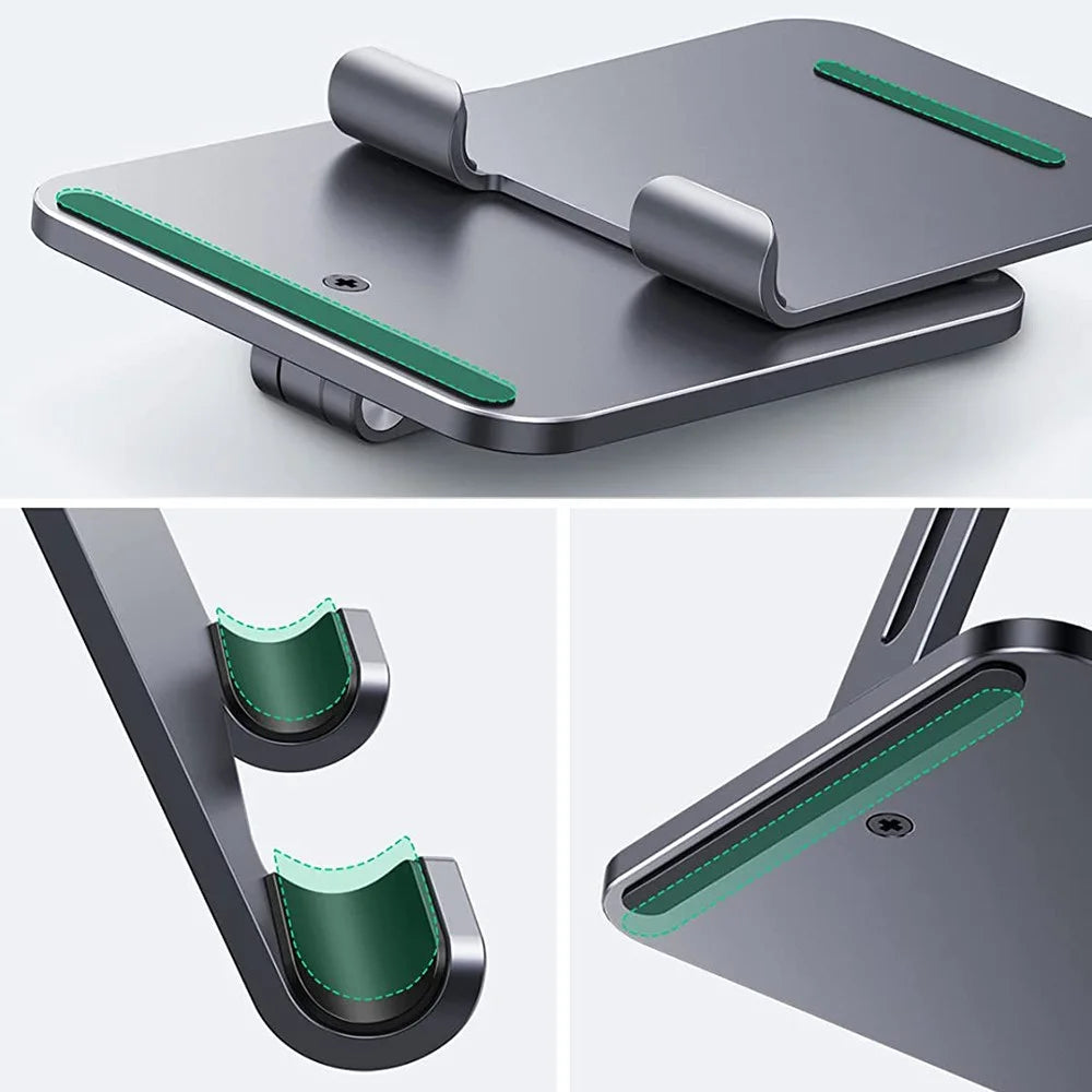 UGREEN 40393 Aluminum Folding Desk Tablet Stand for iPad Pro/Mini/Air/iPhone 13 Pro Max/Galaxy Tab A7/MatePad Non-Slip Adjustable Tablet PC Holder - 5