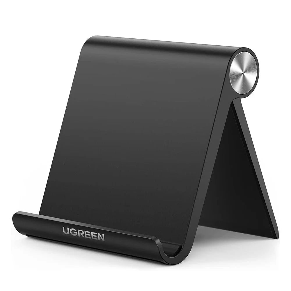UGREEN Adjustable Cell Phone Stand Hard Desktop Phone Desk Mount Holder - Black - 1