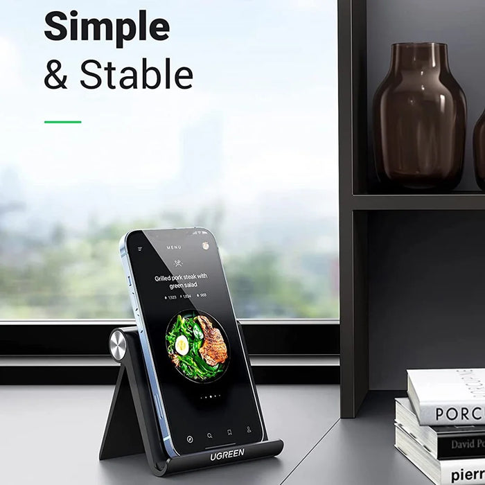 UGREEN Adjustable Cell Phone Stand Hard Desktop Phone Desk Mount Holder - Black - 3
