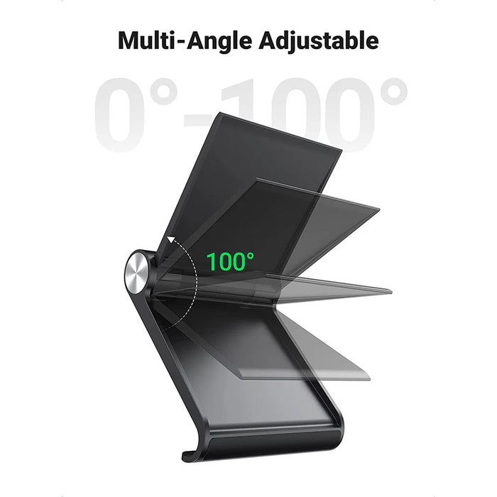 UGREEN Adjustable Cell Phone Stand Hard Desktop Phone Desk Mount Holder - Black - 6