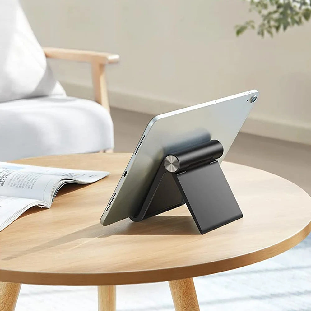 UGREEN 50748 Adjustable Tablet Stand Folding Desk Phone Stand Portable Phone Holder Compatible with iPad Pro 11 iPad Mini 6 Air iPhone 13 Pro Max Galaxy S21 - Black - 7